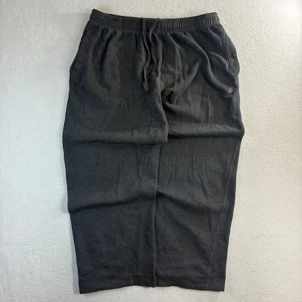 Y2K Starter Baggy Track Pants Mens XL Gray Sweatpants Loose Relaxed Drawstring